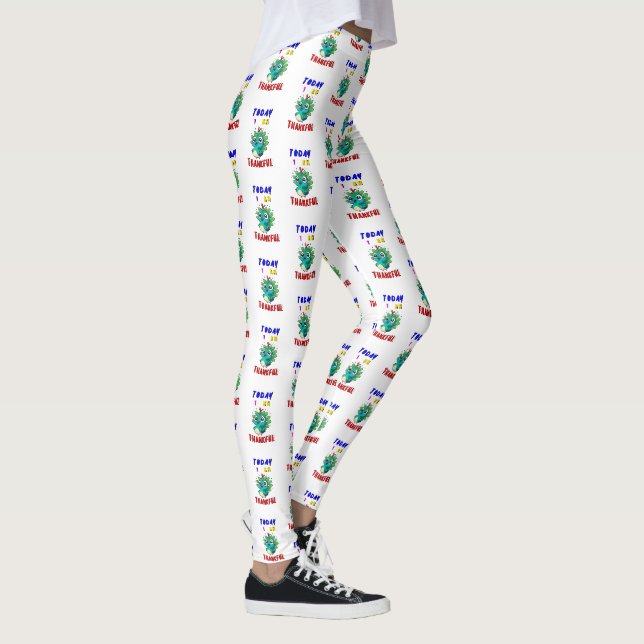 Leggings Aujourd'Hui Je Suis Heureux Novembre Peacock Thank (Droite)