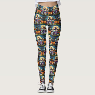 Leggings Australie Terrier Chiens Citrouille Halloween Funn