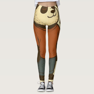 Leggings Autocollant Zen Panda – Ours de dessin animé déten