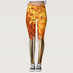 Leggings Automne Abstrait