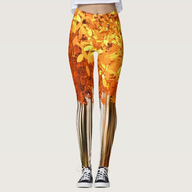 Leggings Automne Abstrait (Devant)