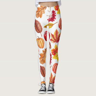 Leggings Automne Botanique Sans Seamless : Élégance Florale