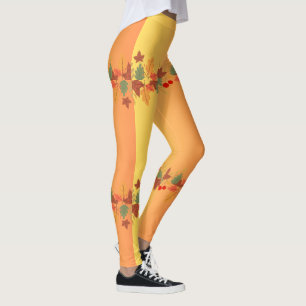 Leggings Automne Citrouille Épices Halloween Thanksgiving H