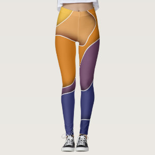 Leggings automne légendes abstraites