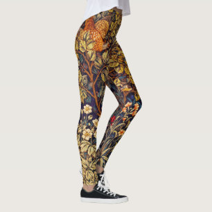 Leggings AUTUMN FOREST ANIMALS Haricots, faisan, Brown Flor