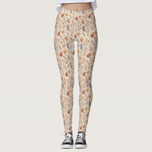 Leggings Autumn Leaves cosy (Devant)
