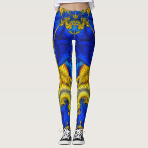 Leggings Avatar bleu saphir serpentiforme