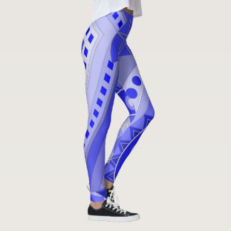 Leggings avec art décontracté bleu