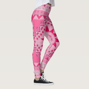 Leggings avec art décontracté rose
