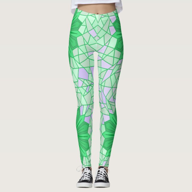 Leggings avec art vert (Devant)