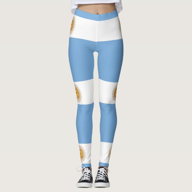 Leggings avec drapeau de l'Argentine (Devant)