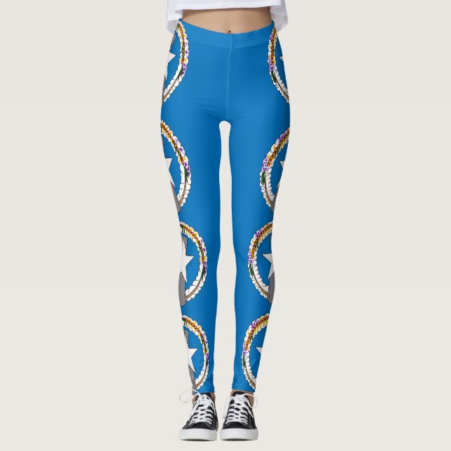 Leggings avec drapeau de Mariana du Nord, États-Un (Devant)