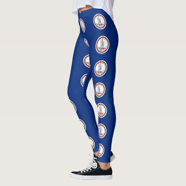 Leggings avec drapeau de Virginia State, USA (Gauche)