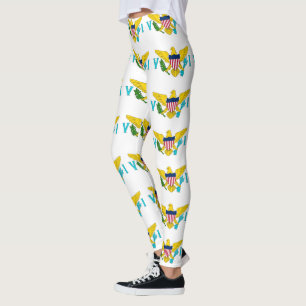 Leggings avec drapeau des îles Vierges, États-Unis