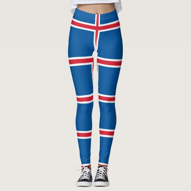 Leggings avec drapeau d'Islande (Devant)