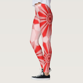 Leggings avec l'art chaud rouge