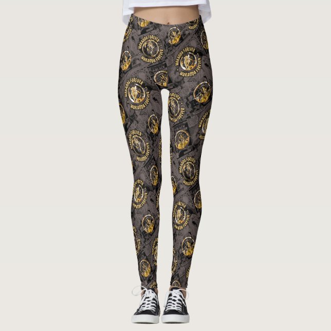 Leggings Avengers Classiques | Wakanda Forever Motif de Ban (Devant)