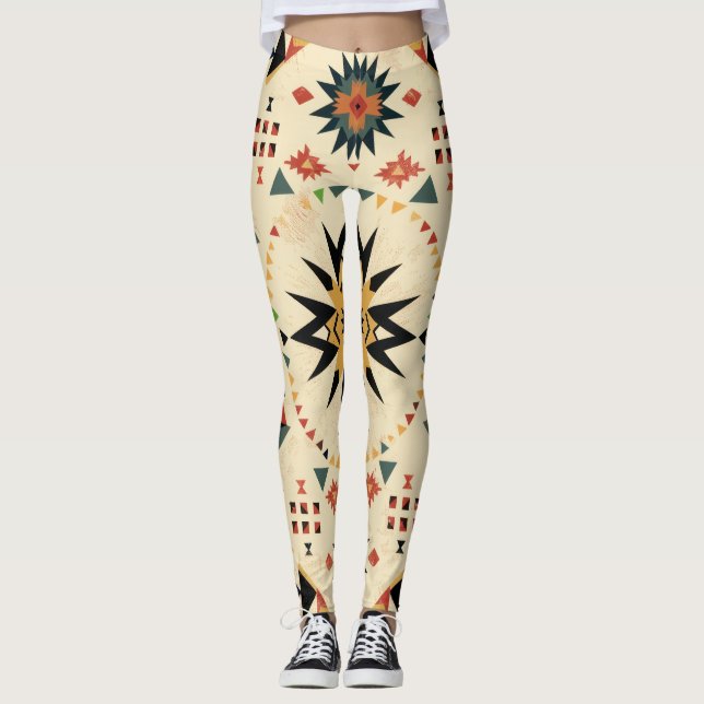 Leggings Aztec inspiré par Navajo (Devant)