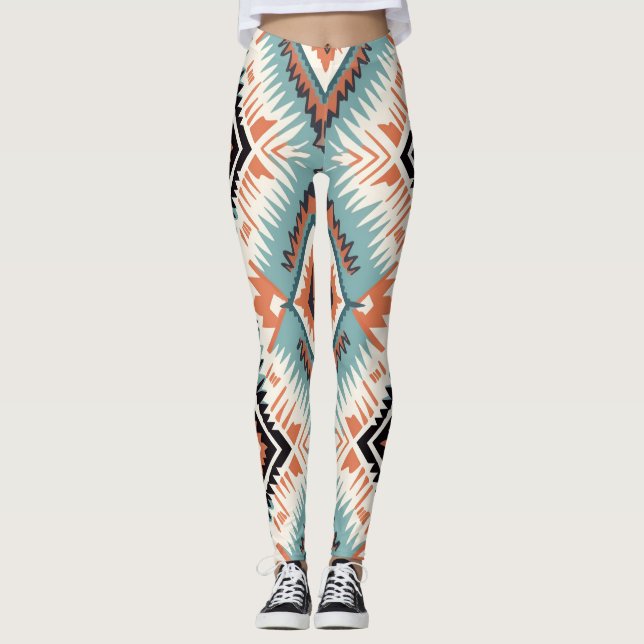 Leggings Aztec Western Tribal Grand Motif (Devant)