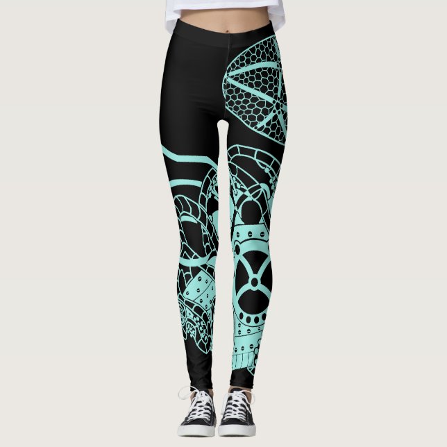 Leggings Bactériophage de Steampunk contre des bactéries (Devant)