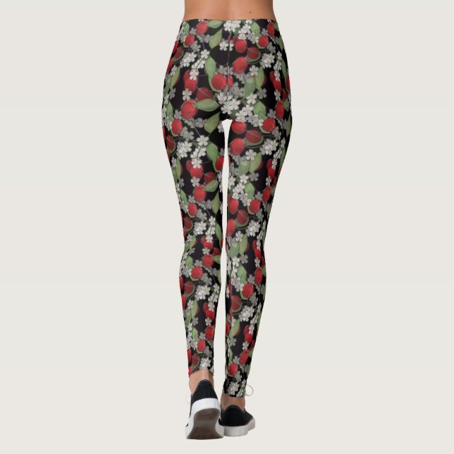 Leggings Baies rouges, cerise (Dos)