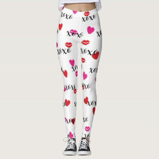 Leggings baiser et jambes de coeur