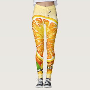 Leggings Balayage en tranche orange