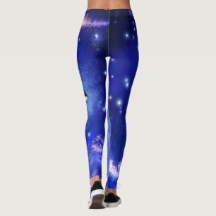 Leggings Baleines tueuses sur Pleine lune Blue Night Leggin
