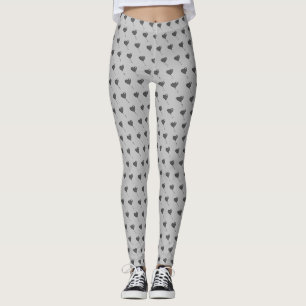Leggings Ballons Motif de coeur gris Fun Girly Chic Grey