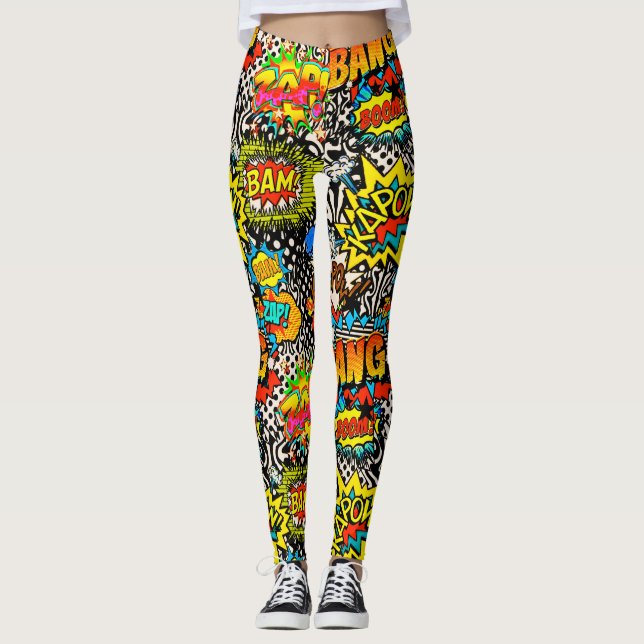 Leggings Bam, coup, boom (Devant)