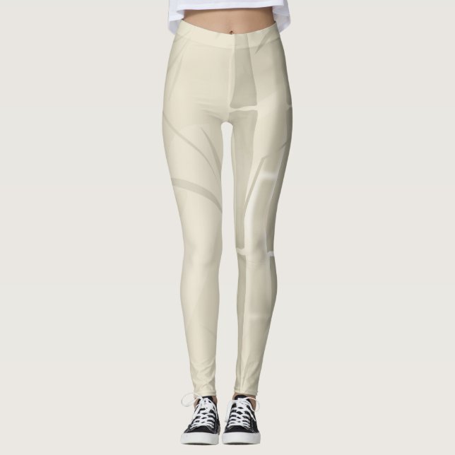 Leggings Bambou, arrière - plan beige (Devant)