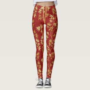Leggings Bambou cramoisi Est-Asiatique (1)