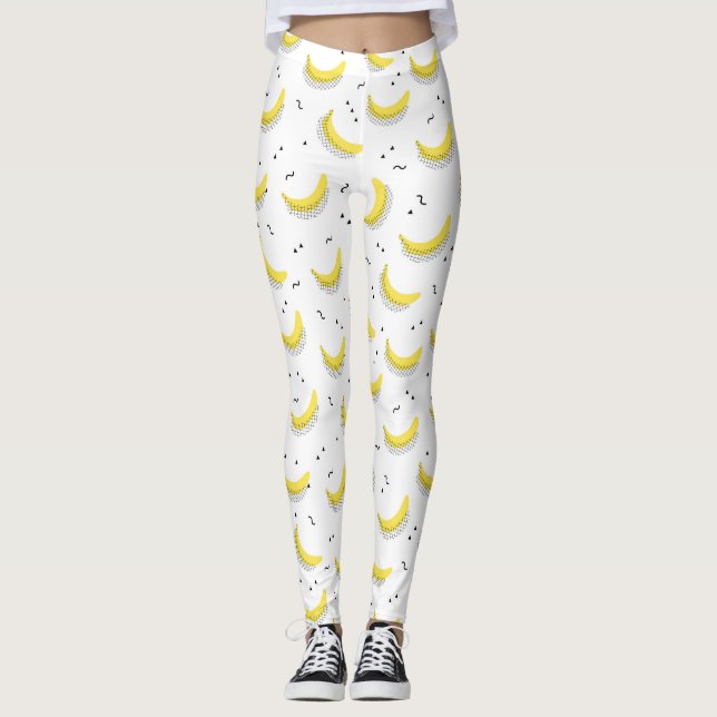 Leggings Bananes géométriques (Devant)