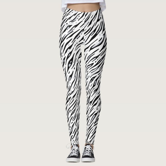 Leggings Bande blanche de Tiger (Devant)