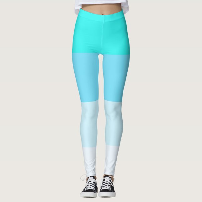 Leggings Bande de couleurs mixte personnalisée (Devant)