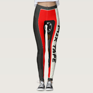 Leggings Bande De Mix Rouges - Années 80 Et 90 Cadeaux Ins