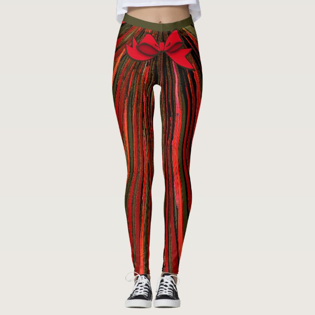 Leggings Bande De Ruban Festif Enveloppée D'Un Bow (Devant)