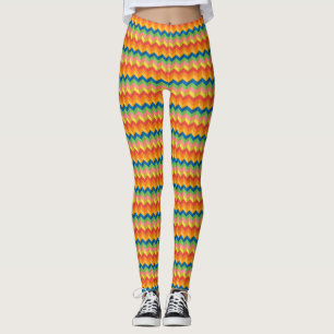 Leggings bande de zigzag