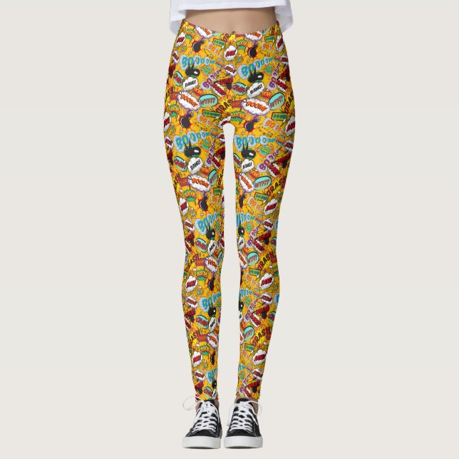Leggings Bande dessinée Pop Art Explosions (Devant)
