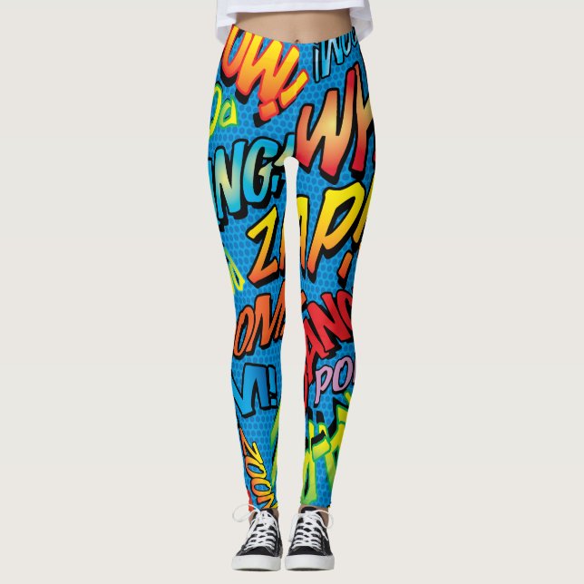 Leggings Bande dessinée Pop Art Sounds (Devant)