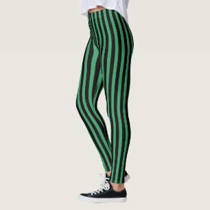 Leggings Bandes de bonbons vertes et noires