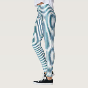 Leggings Bandes dessinées à la main dans les tons bleu d'in