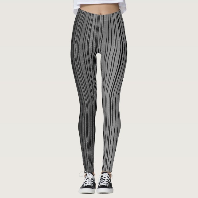 Leggings Bandes métalliques Bande et contraste (Devant)