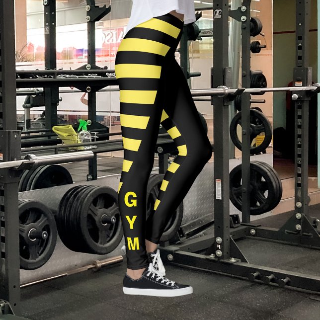 Leggings Bandes noires et jaunes (Créateur téléchargé)