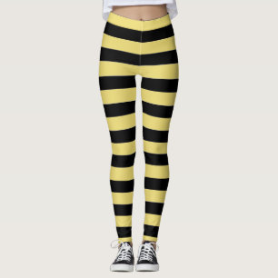 Leggings Bandes noires et jaunes de légendes d'abeilles