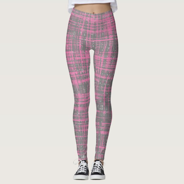 Leggings Bandes rose pâle (Devant)