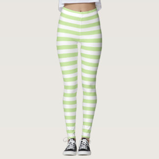 Leggings bandes sport vert design original sport floral
