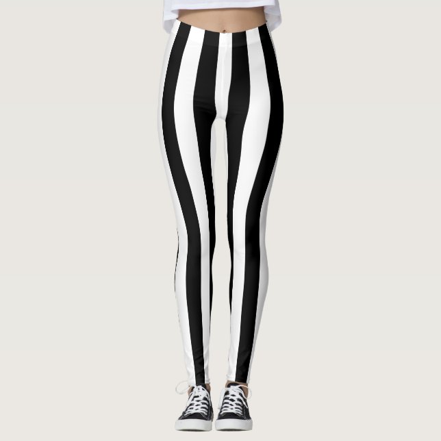 Leggings Bandes verticales noires (Devant)