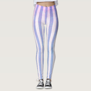 Leggings Bandes Violettes Et Roses