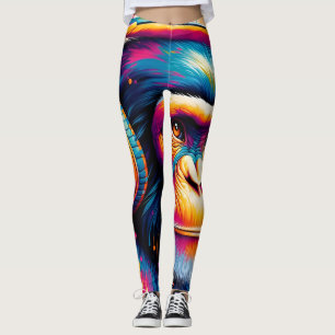 Leggings Banksy DJ Monkey Gorilla Chimp